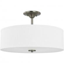 Progress P350167-009 - Inspire Collection Brushed Nickel Three-Light 18" Semi-Flush Mount