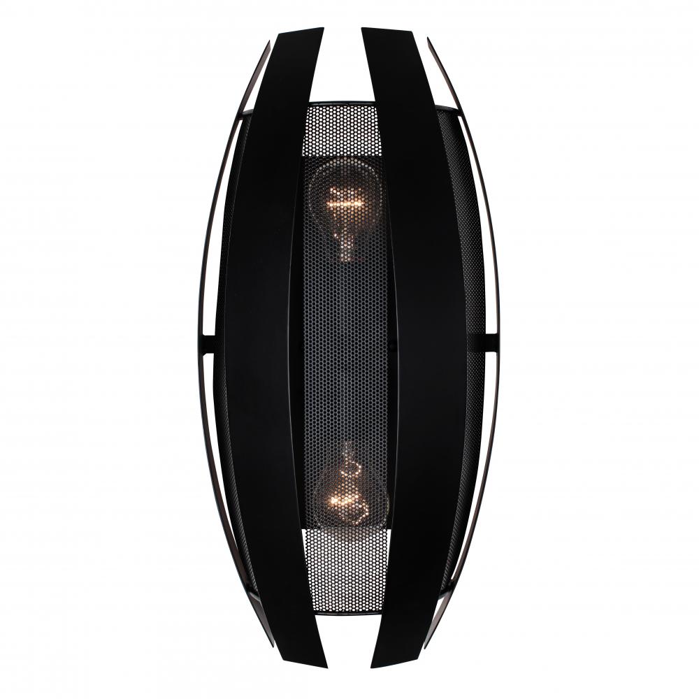 Sawyers Bar 2-Lt Sconce - Black