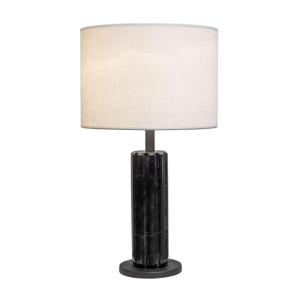 Sentu 1-Lt   Table Lamp - Matte Black/Black Marble