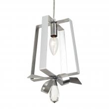 Varaluz 263M01TPESV - Posh 1-Lt Tall Mini Pendant - Pearl/Silver Leaf