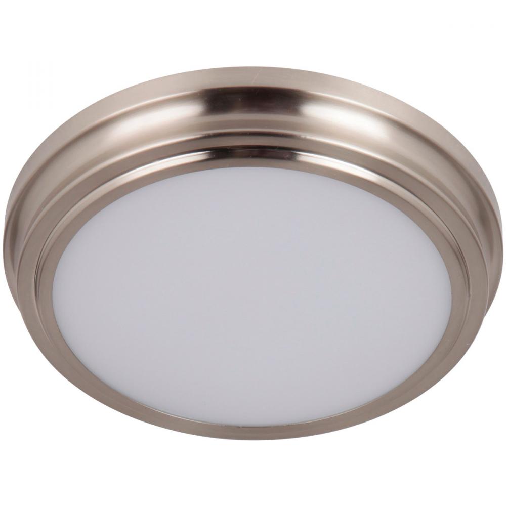 X66 Series 1 Light 9" LED Flushmount in Brushed Polished Nickel