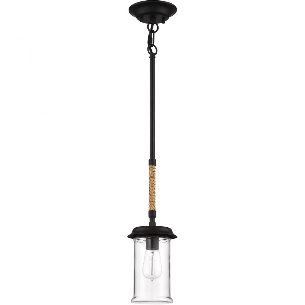 Homestead 1 Light Outdoor Mini Pendant in Espresso