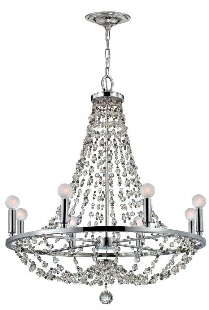 Crystorama Channing 8 Light Chrome Chandelier