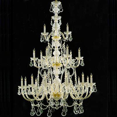 Traditional Crystal 21 Light Italian Crystal Chandelier