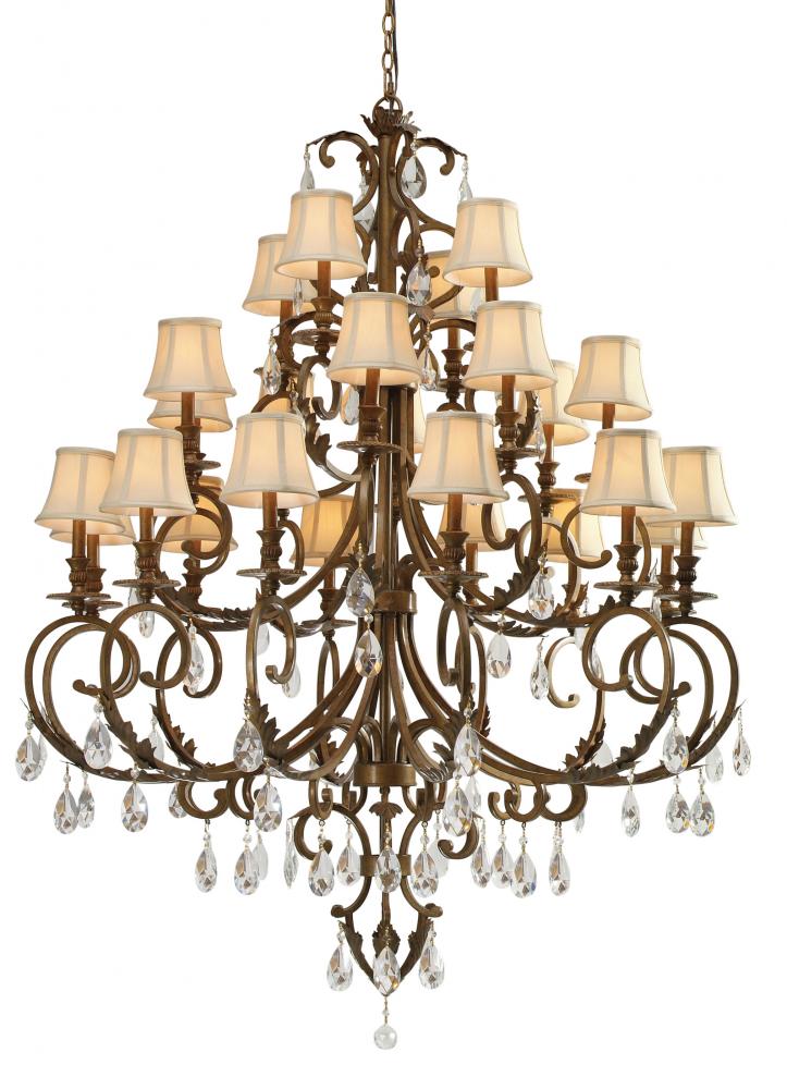 Crystorama Royal 24 Light Clear Crystal Chandelier