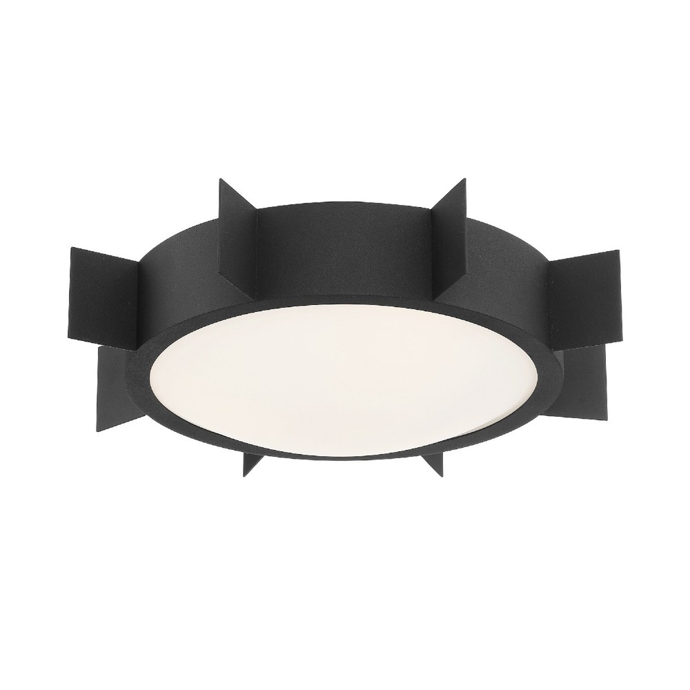 Solas 3 Light Black Forged Ceiling Mount