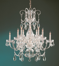 Crystorama 1035-PB-CL-S - Traditional Crystal 12 Light Swarovski Strass Crystal Brass Chandelier