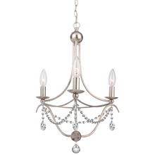 Crystorama 413-SA-CL-SAQ - Metro 3 Light Antique Silver Mini Chandelier