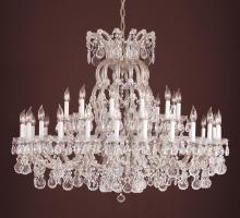 Crystorama 4308-S-SILVER - Crystorama 37 Light Silver Chandelier