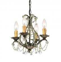 Crystorama 4714-BI-CL-MWP - Crystorama Paris Market 4 Light Birch Mini Chandelier II