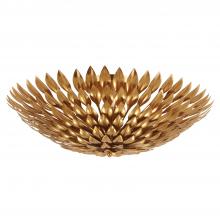 Crystorama 507-GA - Broche 6 Light Antique Gold Flush Mount