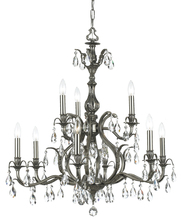 Crystorama 5569-PW-CL-MWP - Dawson 9 Light Clear Crystal Pewter Chandelier