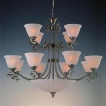 Crystorama 6209-PW - Charleston 12 Light Pewter Chandelier