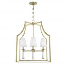 Crystorama 8864-AG - Baxter 4 Light Aged Brass Chandelier