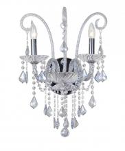 Crystorama 9832-CH-IB - Simone 2 Light Ice Blue Crystal Chrome Sconce