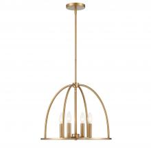 Crystorama ABB-3004-VG - Abbott 4 Light Vibrant Gold Chandelier