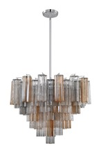 Crystorama ADD-312-CH-AU - Addis 12 Light Polished Chrome Chandelier