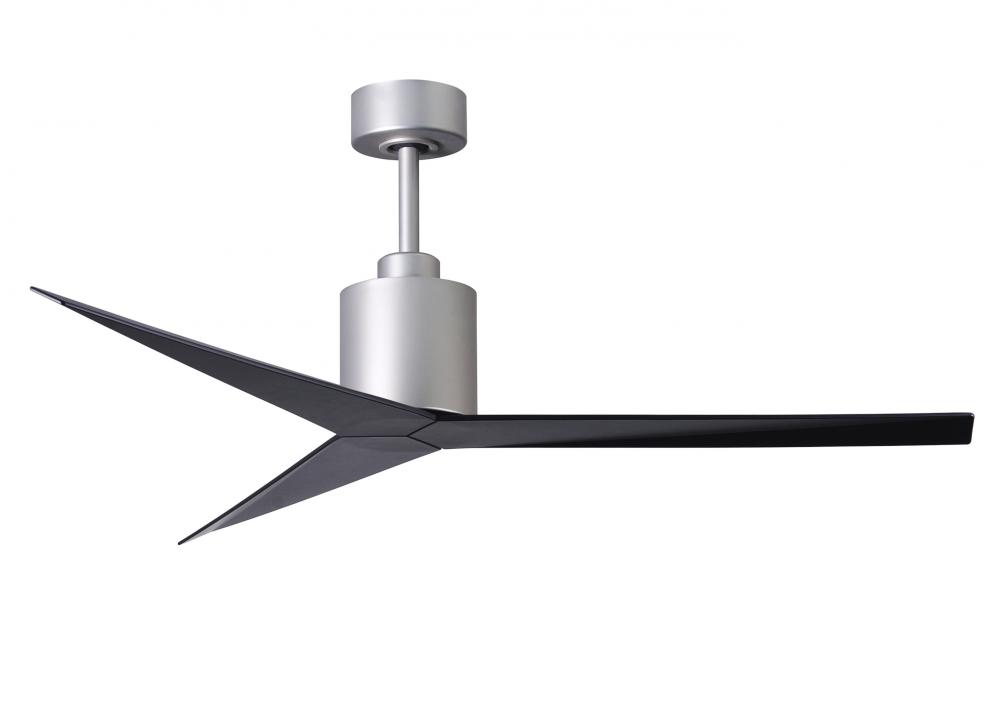 Eliza 3-blade paddle fan in Brushed Nickel finish with old oak all-weather ABS blades. Optimized f