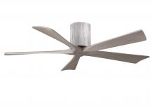  IR5H-BW-GA-52 - Irene-5H three-blade flush mount paddle fan in Barn Wood finish with 52” Gray Ash tone blades. 