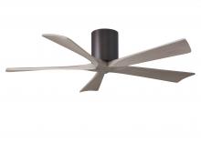 Matthews Fan Company IR5H-TB-GA-52 - Irene-5H three-blade flush mount paddle fan inTextured Bronze finish with 52” Gray Ash tone blad