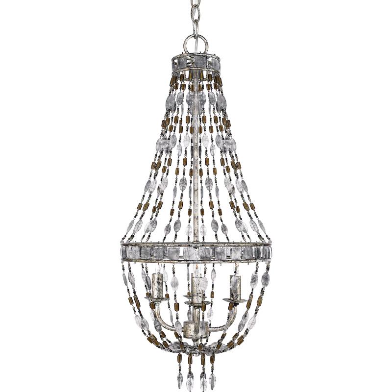 Four Light Silver Up Chandelier