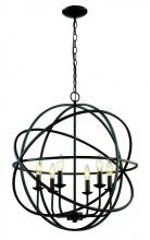 Trans Globe 70656 ROB - 6LT CHANDELIER-MULTI RING ORB-