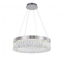 Bethel International FT94C24CH - LED Chandelier Stainless Steel & Crystal