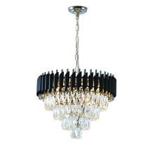 Bethel International GL410C20CH - Chandelier Black and Chrome