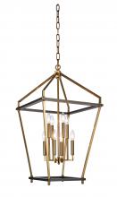 Bethel International LA24C18CO - Chandelier Antique Brass & Black