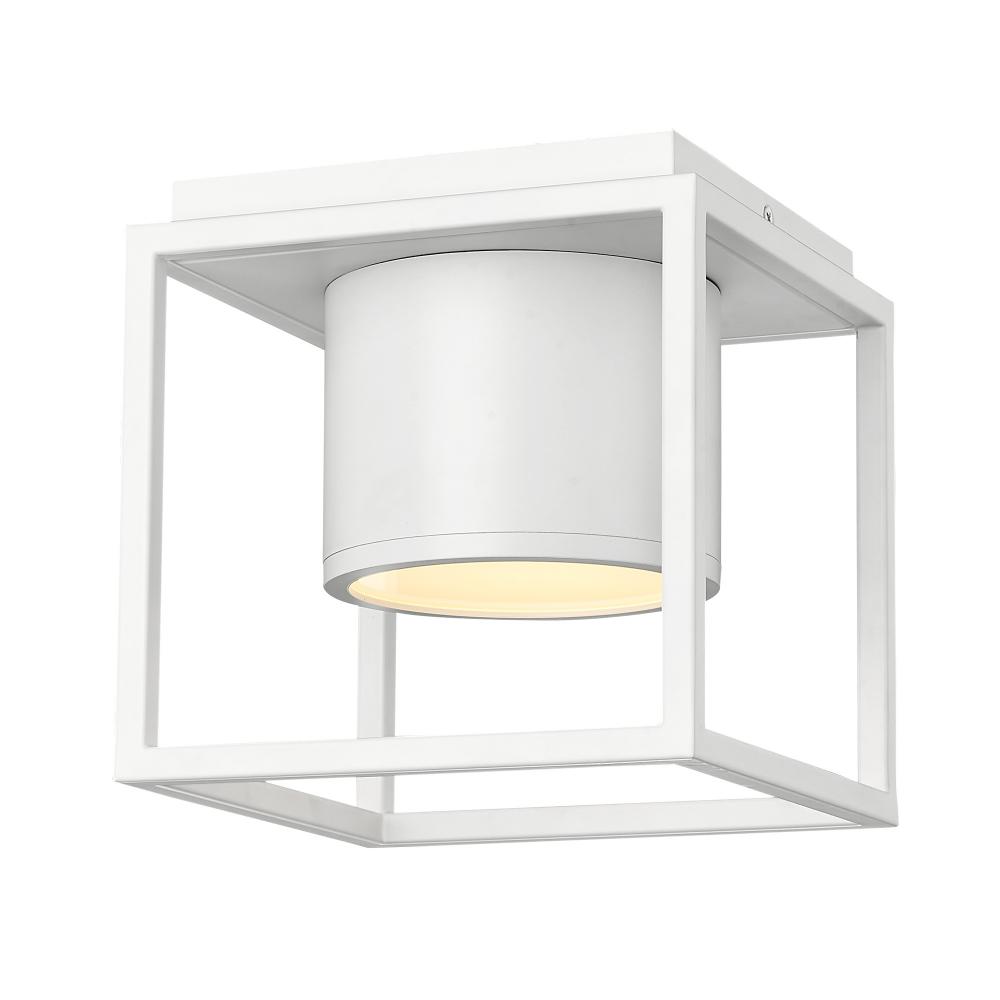 Desmond WHT Flush Mount - 7" in Matte White with Matte White Shade