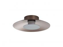 Golden 6400-FM12 CS-GRA - Luma LED Flush Mount - 12" in Coffee Silver with Graphite Shade