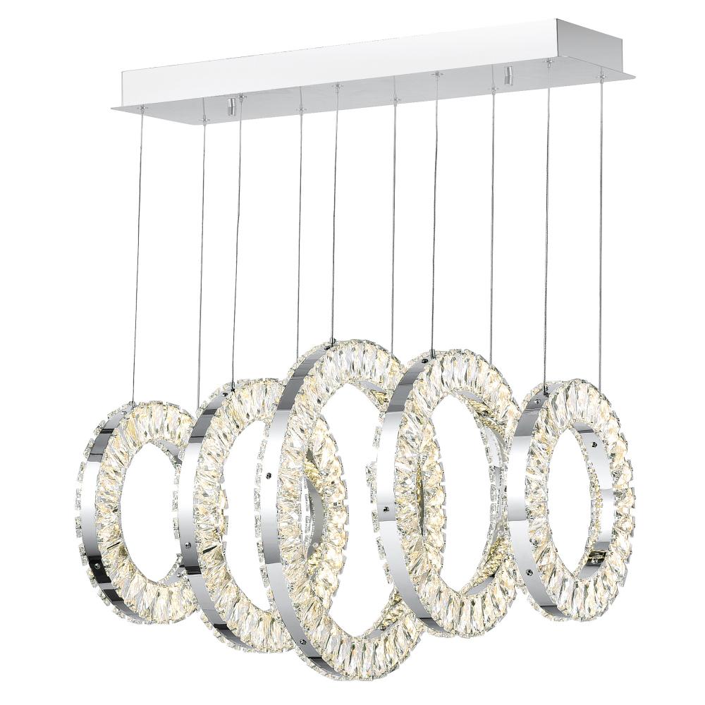 Celina LED Chandelier With Chrome Finish