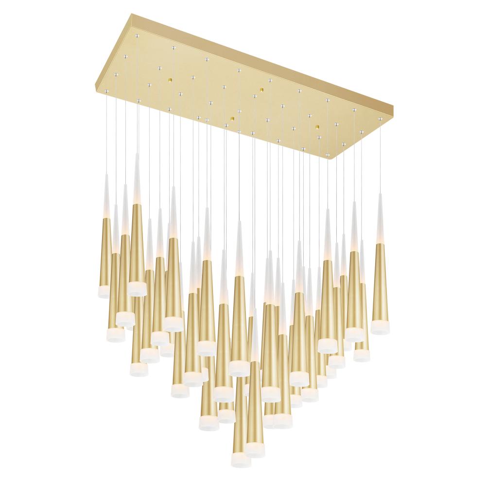 Andes LED Multi Light Pendant With Satin Gold Finish