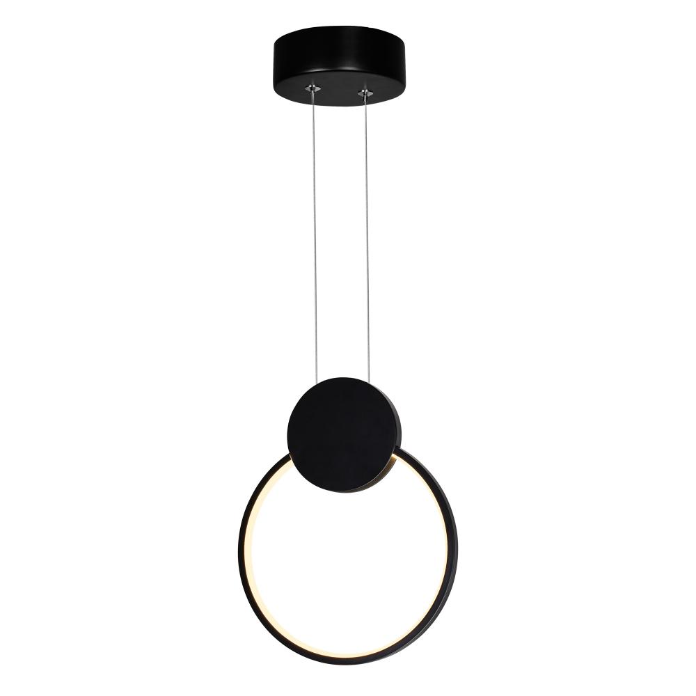 Pulley 8 in LED Black Mini Pendant