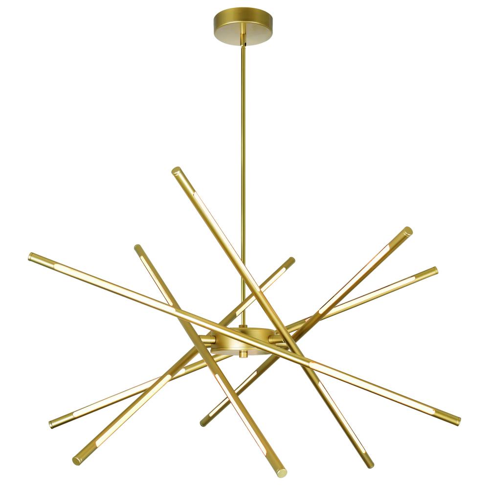 Oskil LED Integrated Chandelier With Satin Gold Finish