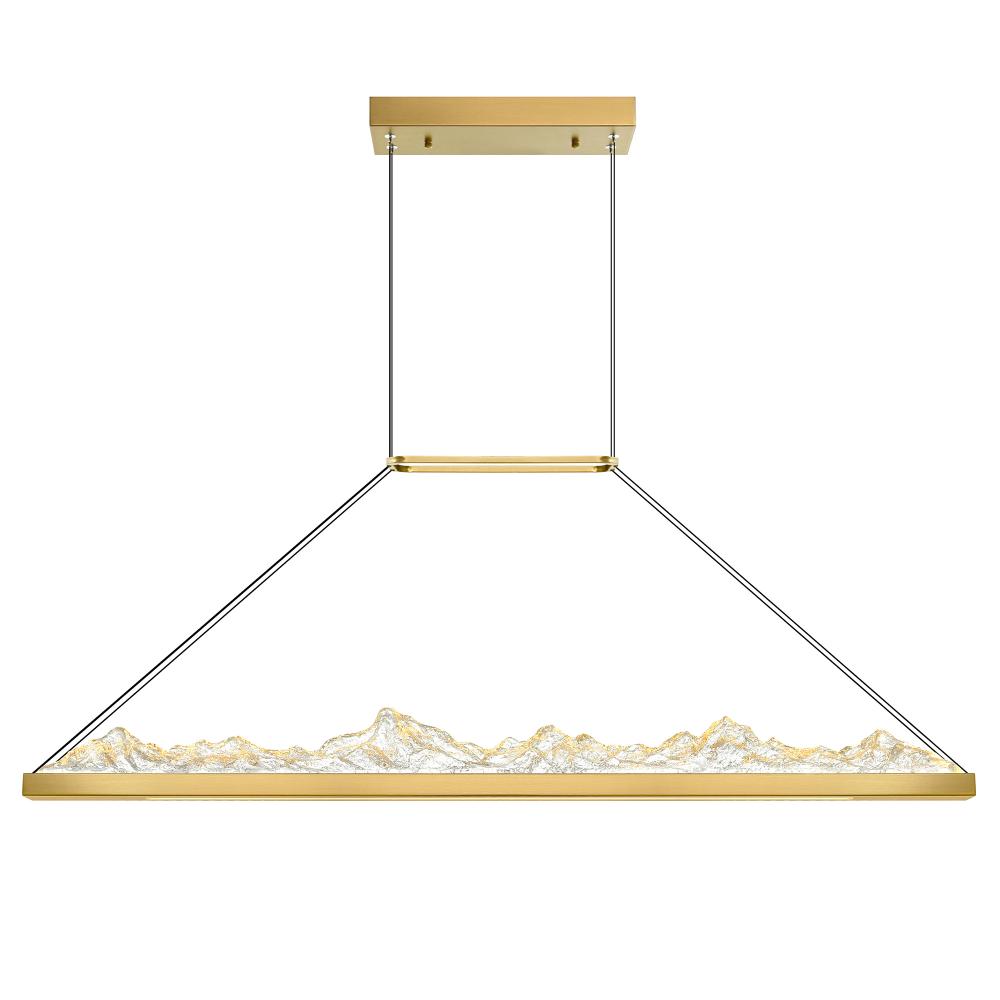 Himalayas Integrated LED Brass Island/Pool Table Light