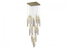 Avenue Lighting HF1904-25-GL-BB-C - The Original Glacier Avenue Collection Brushed Brass 25 Light Pendant Fixture with Clear Crystal