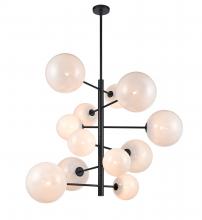 Avenue Lighting HF4212-BK-WHT - Delilah Collection Hanging Chandelier