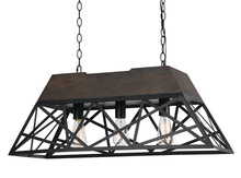 CAL Lighting FX-3585-3 - 60W X 3 Antonio Wood Chandelier (Edison Bulbs Not Included)