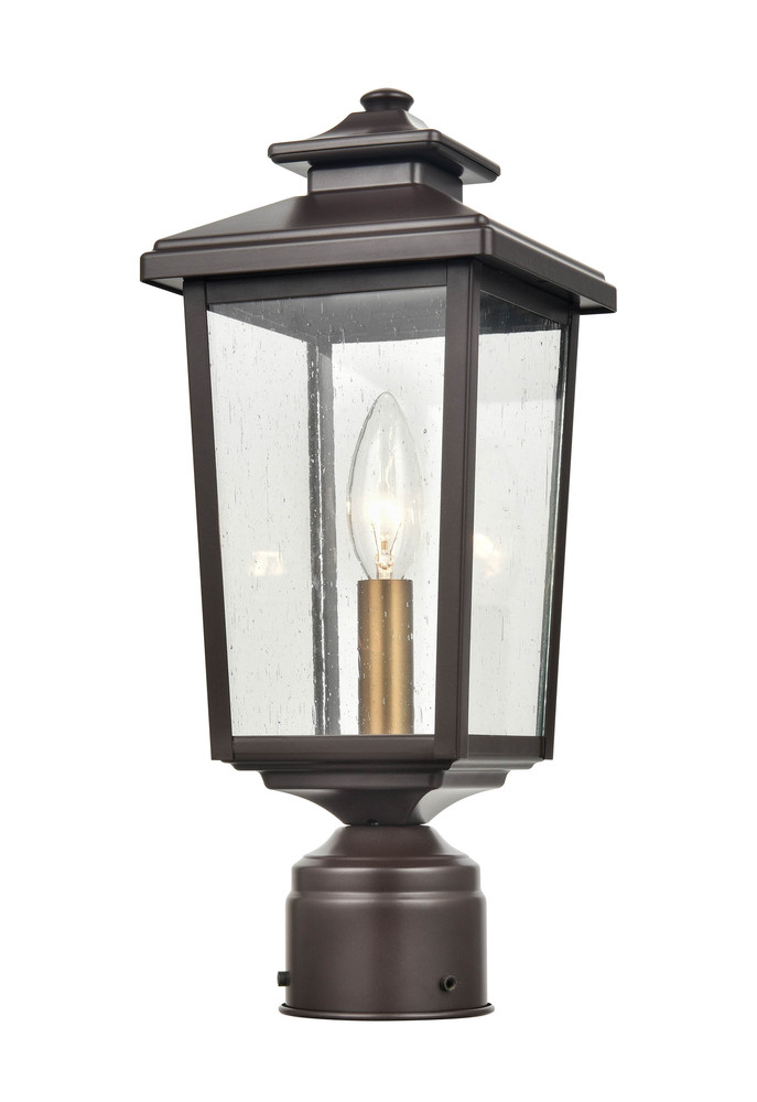 Eldrick 1-Light Outdoor Post Lantern Powder Coated Bronze