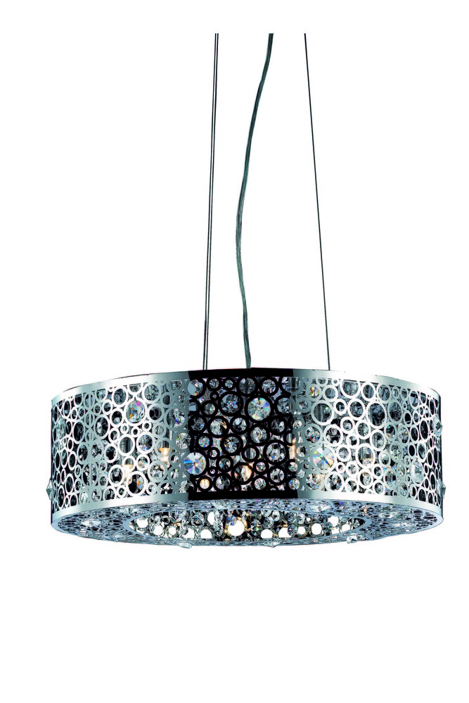 Soho 6 light Chrome Pendant Clear Royal Cut Crystal