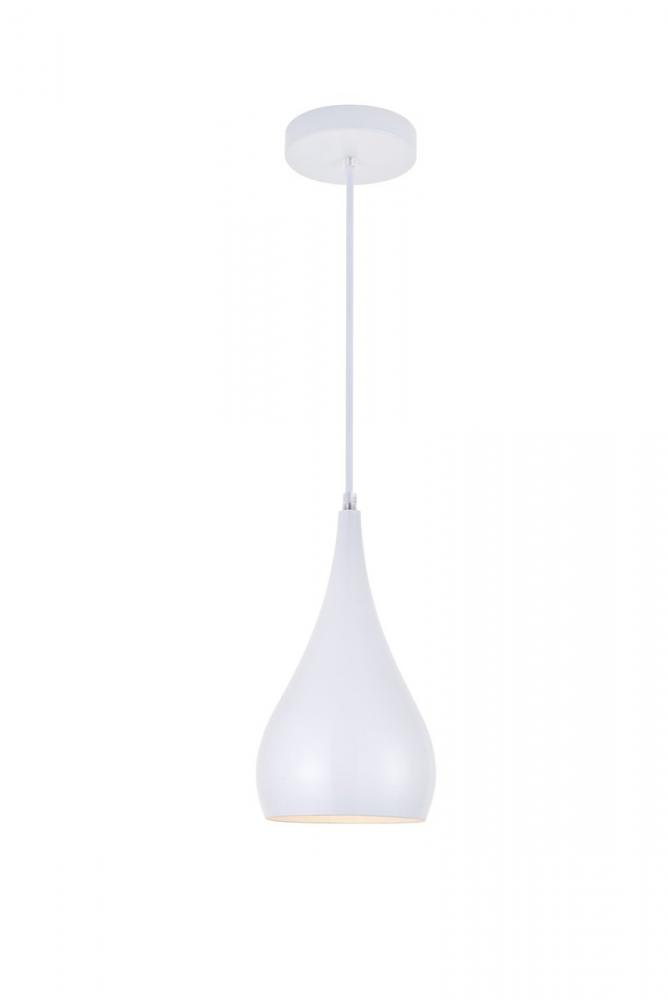 Nora 1 Light White Pendant