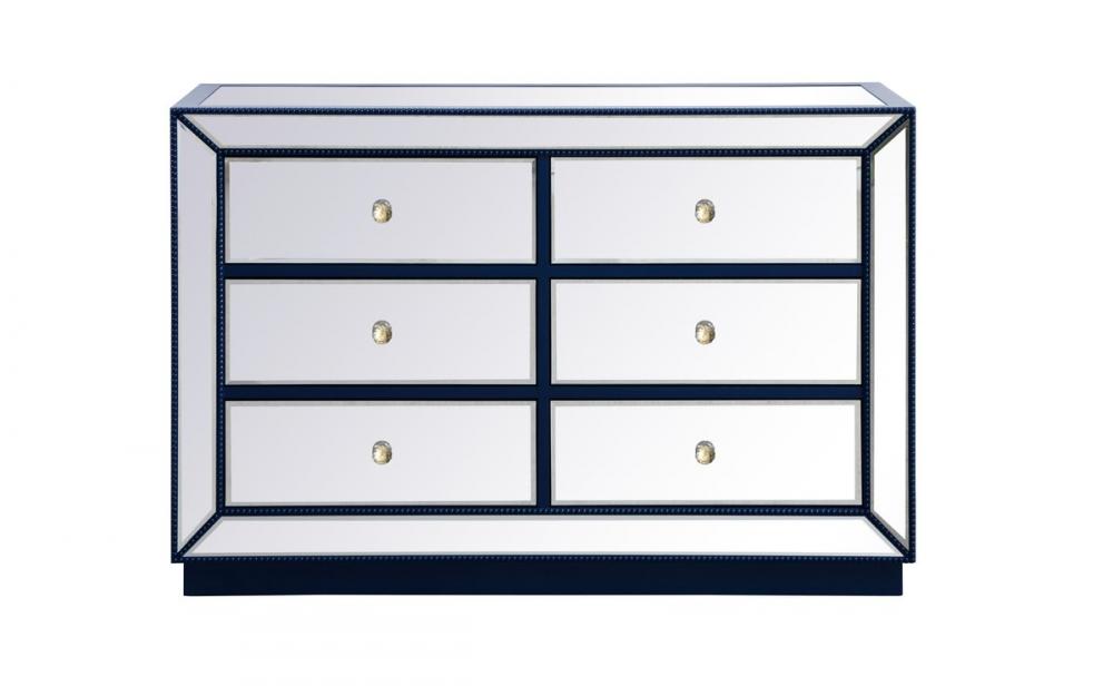 48 Inch Mirrored Cabinet in Blue