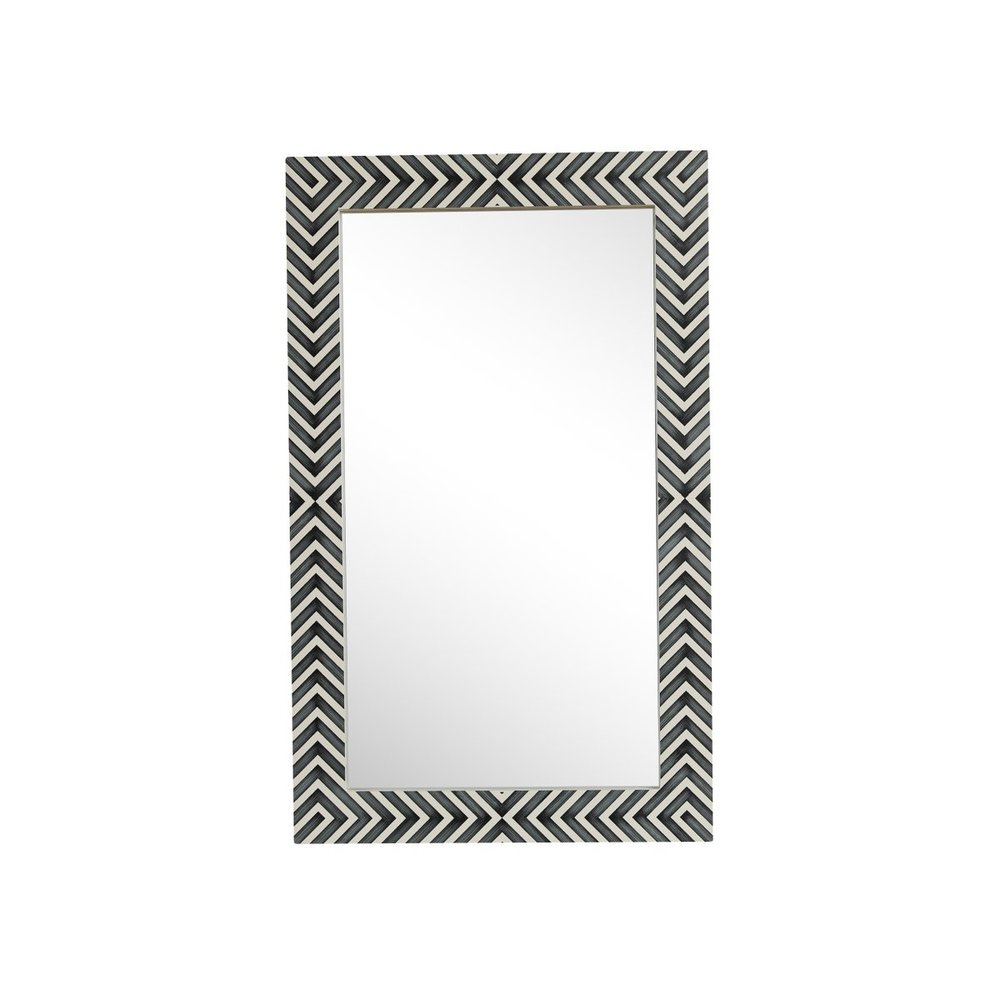 Rectangular Mirror 36x22 Inch in Chevron