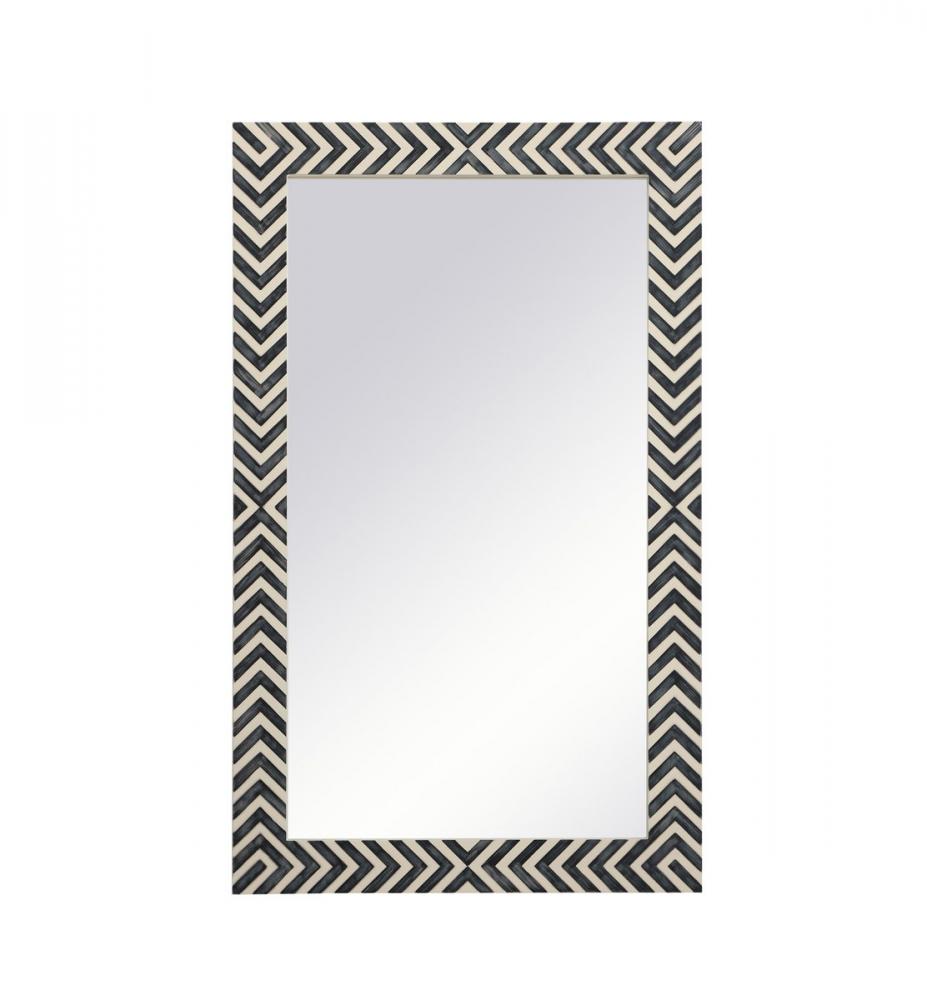 Rectangle Mirror 28 Inch in Chevron