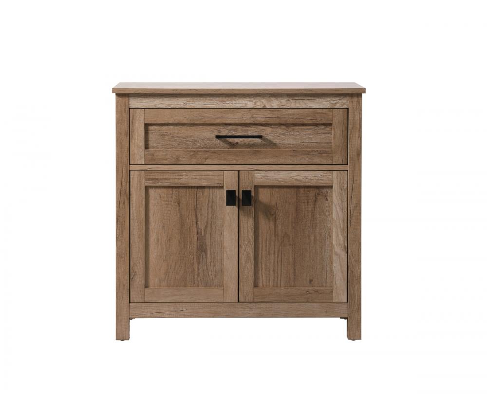 30 Inch Wide Bathroom Storage Freestanding Cabinet in Natural Oak