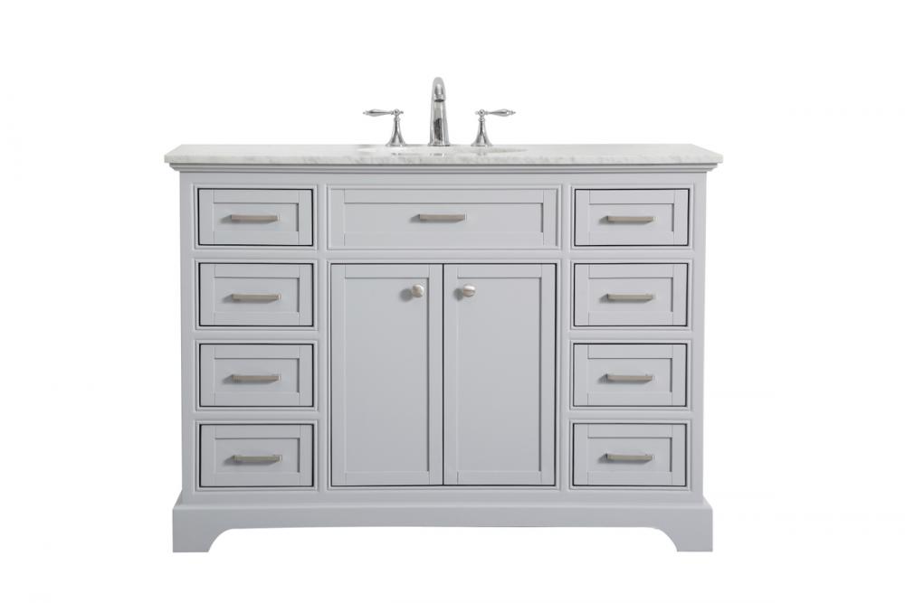 48 In. Single Bathroom Vanity Set in Light Grey