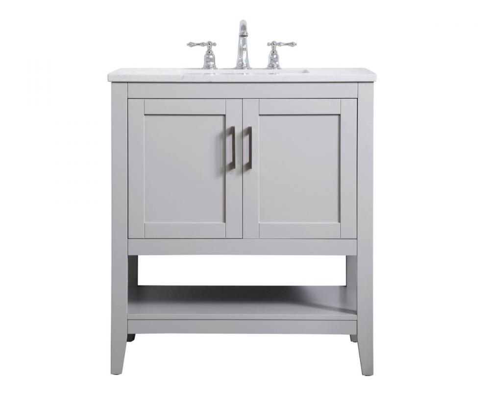 30 Inch Single Bathroom Vanity in Grey