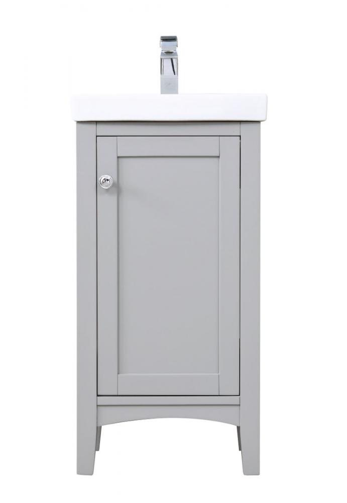 18 In. Single Bathroom Vanity Set in Grey