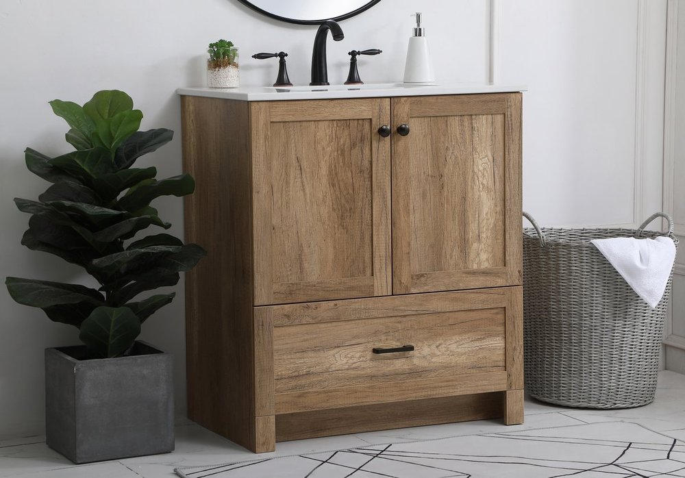 Oak bathroom vanity store 30 inch